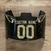 Arizona Cardinals Custom Name & Number Full Size Football Helmet Visor Shield Black Dark Tint w/ Clips - CAMO