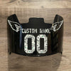 Arizona Cardinals Custom Name & Number Full Size Football Helmet Visor Shield Black Dark Tint w/ Clips - MONEY PRINT