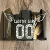 Arizona Cardinals Custom Name & Number Full Size Football Helmet Visor Shield Chrome Silver Mirror w/ Clips - MONEY PRINT