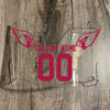 Copy of Arizona Cardinals Custom Name & Number Full Size Football Helmet Visor Shield Clear w/ Clips - RED