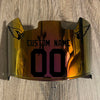 Arizona Cardinals Custom Name & Number Full Size Football Helmet Visor Shield Red Iridium Mirror w/ Clips - BLACK