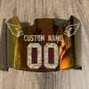 Arizona Cardinals Custom Name & Number Full Size Football Helmet Visor Shield Red Iridium Mirror w/ Clips - CAMO