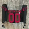 Arizona Cardinals Custom Name & Number Mini Football Helmet Visor Shield Black Dark Tint w/ Clips - RED