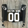 Arizona Cardinals Custom Name & Number Mini Football Helmet Visor Shield Black Dark Tint w/ Clips - WHITE