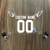 Arizona Cardinals Custom Name & Number Mini Football Helmet Visor Shield Clear w/ Clips - WHITE