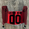 Arizona Cardinals Custom Name & Number Mini Football Helmet Visor Shield Red Chrome Mirror w/ Clips - BLACK