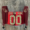 Arizona Cardinals Custom Name & Number Mini Football Helmet Visor Shield Red Chrome Mirror w/ Clips - CAMO