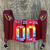 Arizona Cardinals Custom Name & Number Mini Football Helmet Visor Shield Red Chrome Mirror w/ Clips - CRUCIAL CATCH
