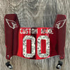 Arizona Cardinals Custom Name & Number Mini Football Helmet Visor Shield Red Chrome Mirror w/ Clips - MONEY PRINT