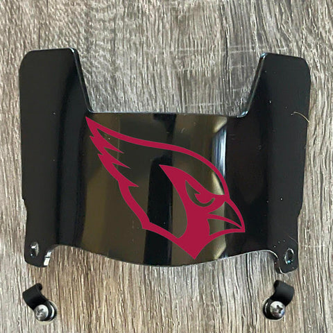 Arizona Cardinals Mini Football Helmet Visor Shield Black Dark Tint w/ Clips