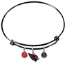 Arizona Cardinals Black Wire Charm Bangle Bracelet