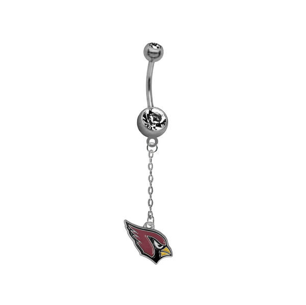 Arizona Cardinals Chain NFL Football Belly Button Navel Ring