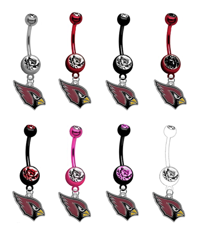 Arizona Cardinals NFL Football Belly Button Navel Ring - Pick Your Color