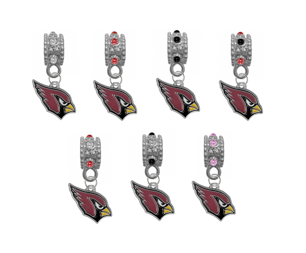 Arizona Cardinals NFL Football Crystal Rhinestone European Bracelet Charm