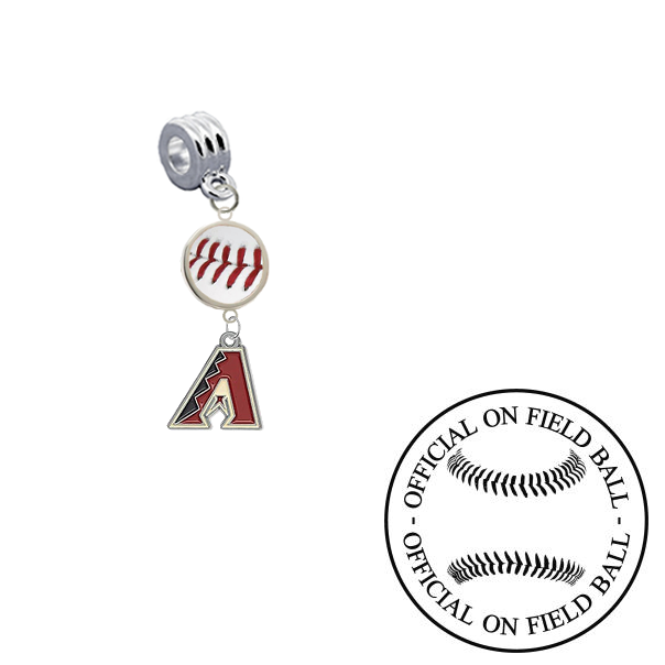 Arizona Diamondbacks On Field Baseball Universal European Bracelet Charm (Pandora Compatible)