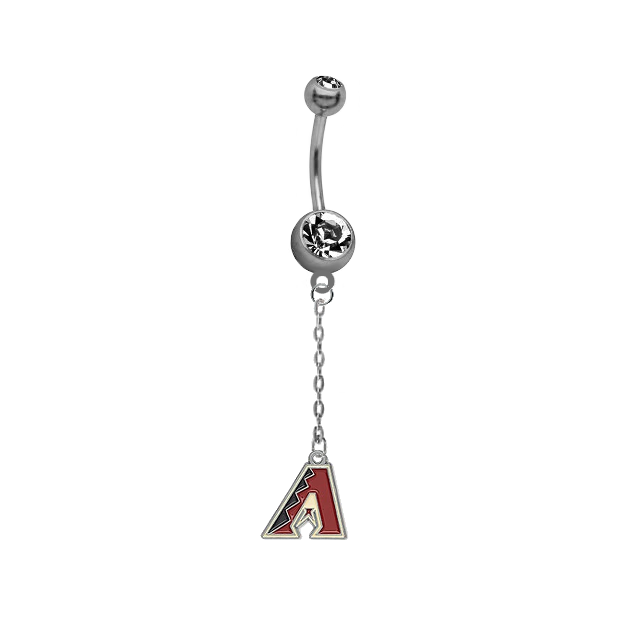 Arizona Diamondbacks Dangle Chain Belly Button Navel Ring
