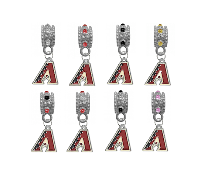 Arizona Diamondbacks MLB Baseball Crystal Rhinestone European Bracelet Charm