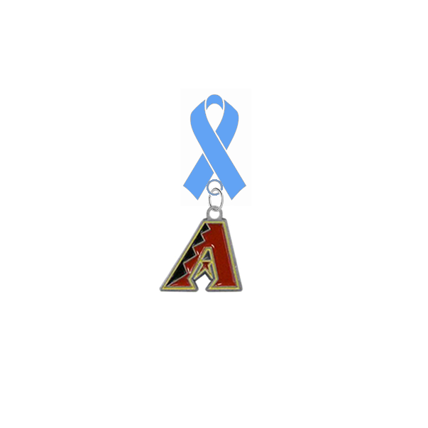 Arizona Diamondbacks MLB Prostate Cancer Awareness / Fathers Day Light Blue Ribbon Lapel Pin