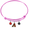 Arizona Diamondbacks Pink MLB Expandable Wire Bangle Charm Bracelet