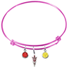 Arizona State Sun Devils Style 2 Pink NFL Expandable Wire Bangle Charm Bracelet