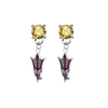 Arizona State Sun Devils 2 GOLD Swarovski Crystal Stud Rhinestone Earrings
