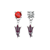Arizona State Sun Devils 2 RED & CLEAR Swarovski Crystal Stud Rhinestone Earrings