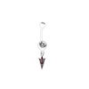 Arizona State Sun Devils Style 2 WHITE College Belly Button Navel Ring