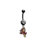 Arizona State Sun Devils BLACK College Belly Button Navel Ring -