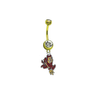 Arizona State Sun Devils GOLD College Belly Button Navel Ring -