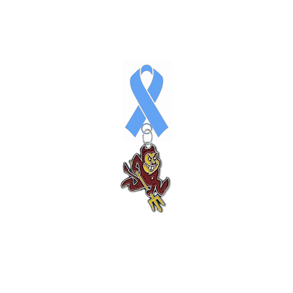 Arizona State Sun Devils Prostate Cancer Awareness / Fathers Day Light Blue Ribbon Lapel Pin
