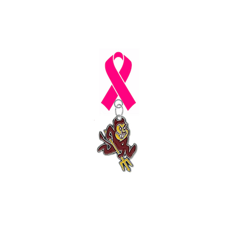 Arizona State Sun Devils Breast Cancer Awareness / Mothers Day Pink Ribbon Lapel Pin