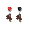 Arizona State Sun Devils RED & BLACK Swarovski Crystal Stud Rhinestone Earrings
