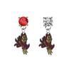 Arizona State Sun Devils RED & CLEAR Swarovski Crystal Stud Rhinestone Earrings