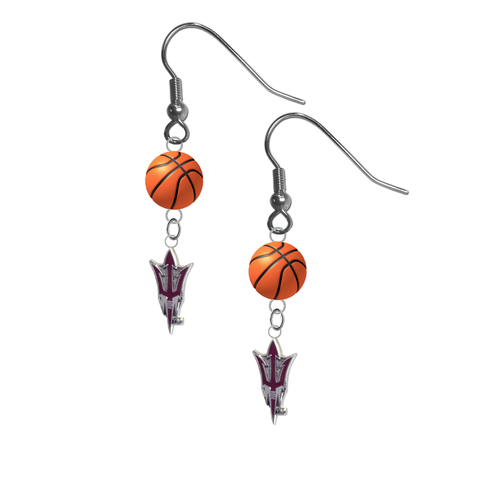 Arizona State Sun Devils Style 2 NCAA Basketball Dangle Earrings
