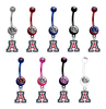 Arizona Wildcats NCAA College Belly Button Navel Ring - Pick Your Color