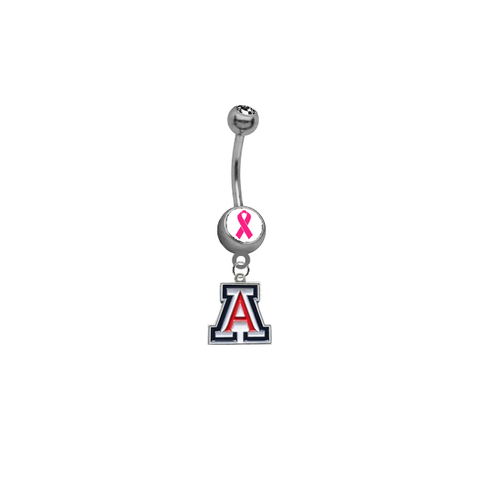Arizona Wildcats Beast Cancer Awareness Belly Button Navel Ring
