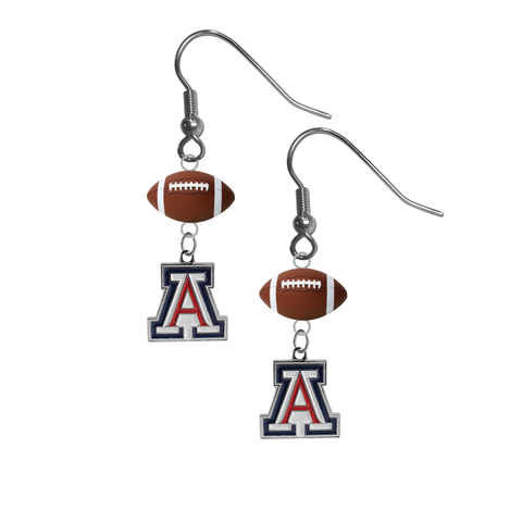 Arizona Wildcats NCAA Football Dangle Earrings