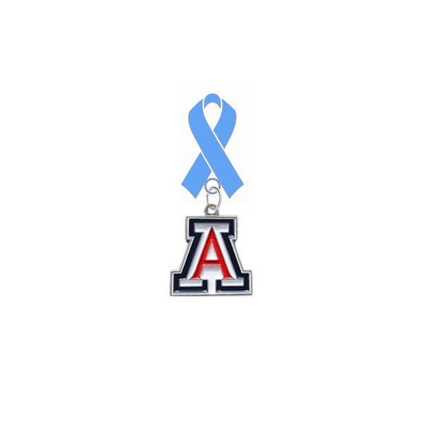 Arizona Wildcats Prostate Cancer Awareness / Fathers Day Light Blue Ribbon Lapel Pin