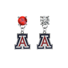 Arizona Wildcats RED & CLEAR Swarovski Crystal Stud Rhinestone Earrings