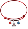 Arizona Wildcats Red NCAA Expandable Wire Bangle Charm Bracelet
