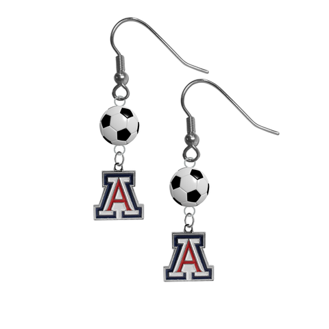 Arizona Wildcats NCAA Soccer Dangle Earrings