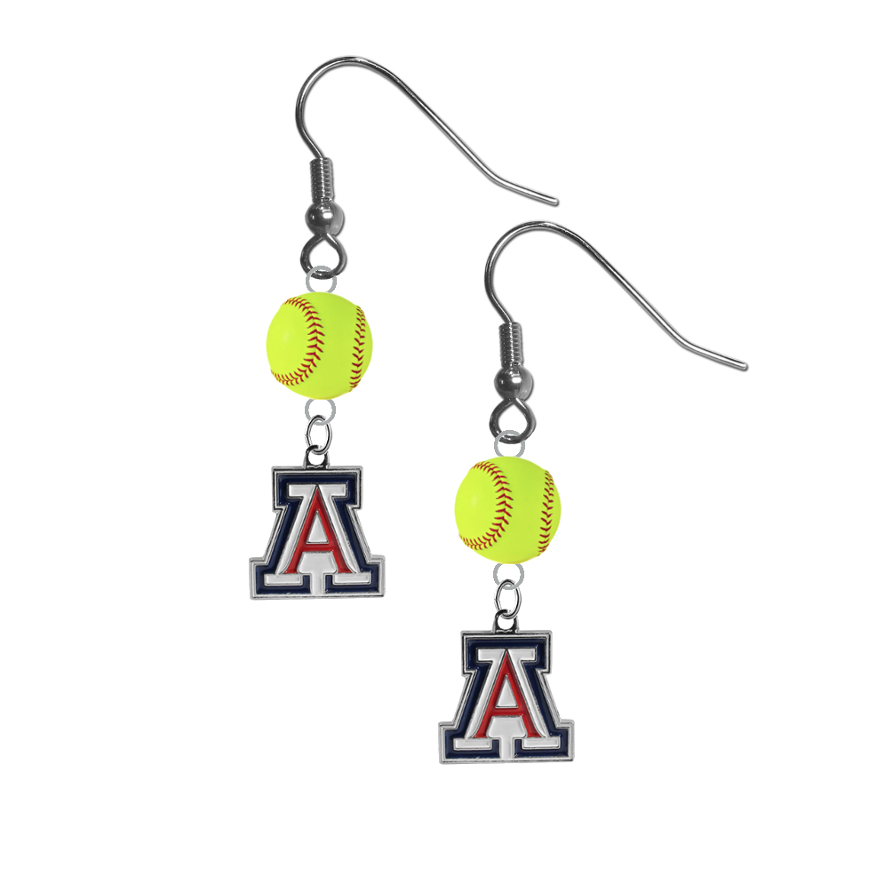 Arizona Wildcats NCAA Fastpitch Softball Dangle Earrings