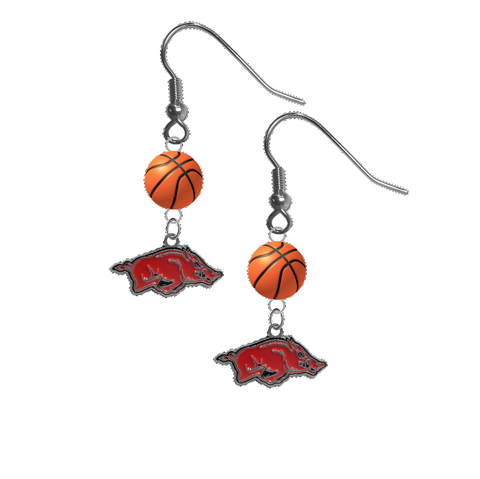 Arkansas Razorbacks NCAA Basketball Dangle Earrings