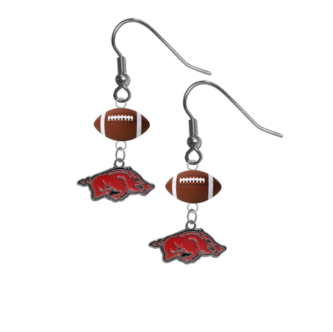 Arkansas Razorbacks NCAA Football Dangle Earrings