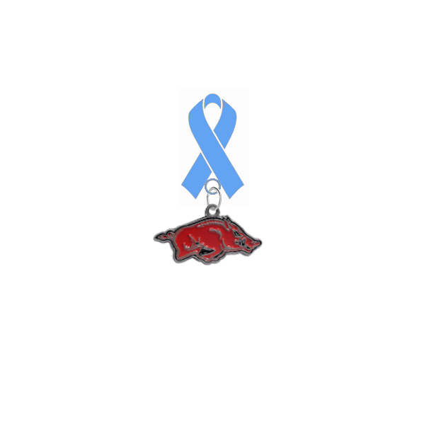 Arkansas Razorbacks Prostate Cancer Awareness / Fathers Day Light Blue Ribbon Lapel Pin