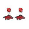 Arkansas Razorbacks RED Swarovski Crystal Stud Rhinestone Earrings