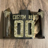 Atlanta Falcons Custom Name & Number Full Size Football Helmet Visor Shield Chrome Silver Mirror w/ Clips - CAMO