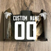 Atlanta Falcons Custom Name & Number Full Size Football Helmet Visor Shield Chrome Silver Mirror w/ Clips - WHITE