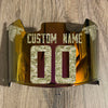 Atlanta Falcons Custom Name & Number Full Size Football Helmet Visor Shield Red Iridium Mirror w/ Clips - CAMO
