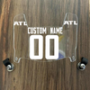 Atlanta Falcons Custom Name & Number Mini Football Helmet Visor Shield Clear w/ Clips - WHITE